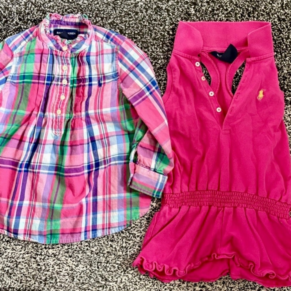 Ralph Lauren polo toddler girl bundle lot